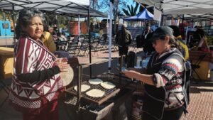 LOS PUEBLOS ORIGINARIOS IZARON SUS BANDERAS EN PLAZA CONDELL.