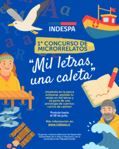 Indespa invita a la ciudadanía a contar microcuentos de la pesca artesanal en concurso»Mil Letras, Una Caleta»
