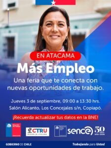 Más de 600 oportunidades laborales estarán disponibles este jueves en Feria Laboral Multisectorial de Copiapó